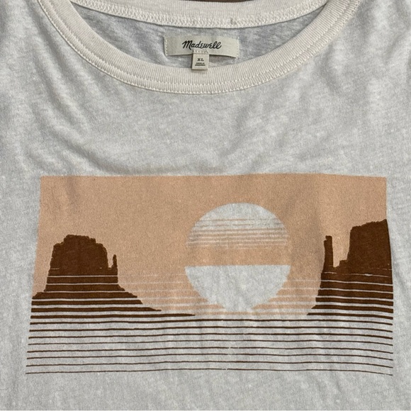 Madewell Tops - Madewell Women's XL Retro Vintage Sunset Desert Canyon Graphic Tee Hiking Travel